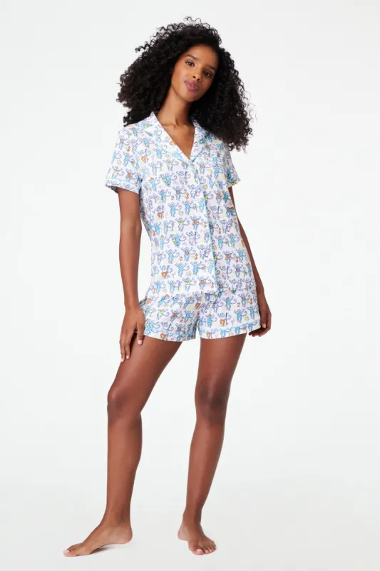 Palm Beach Monkey Polo Pajamas sold by Roller Rabbit
