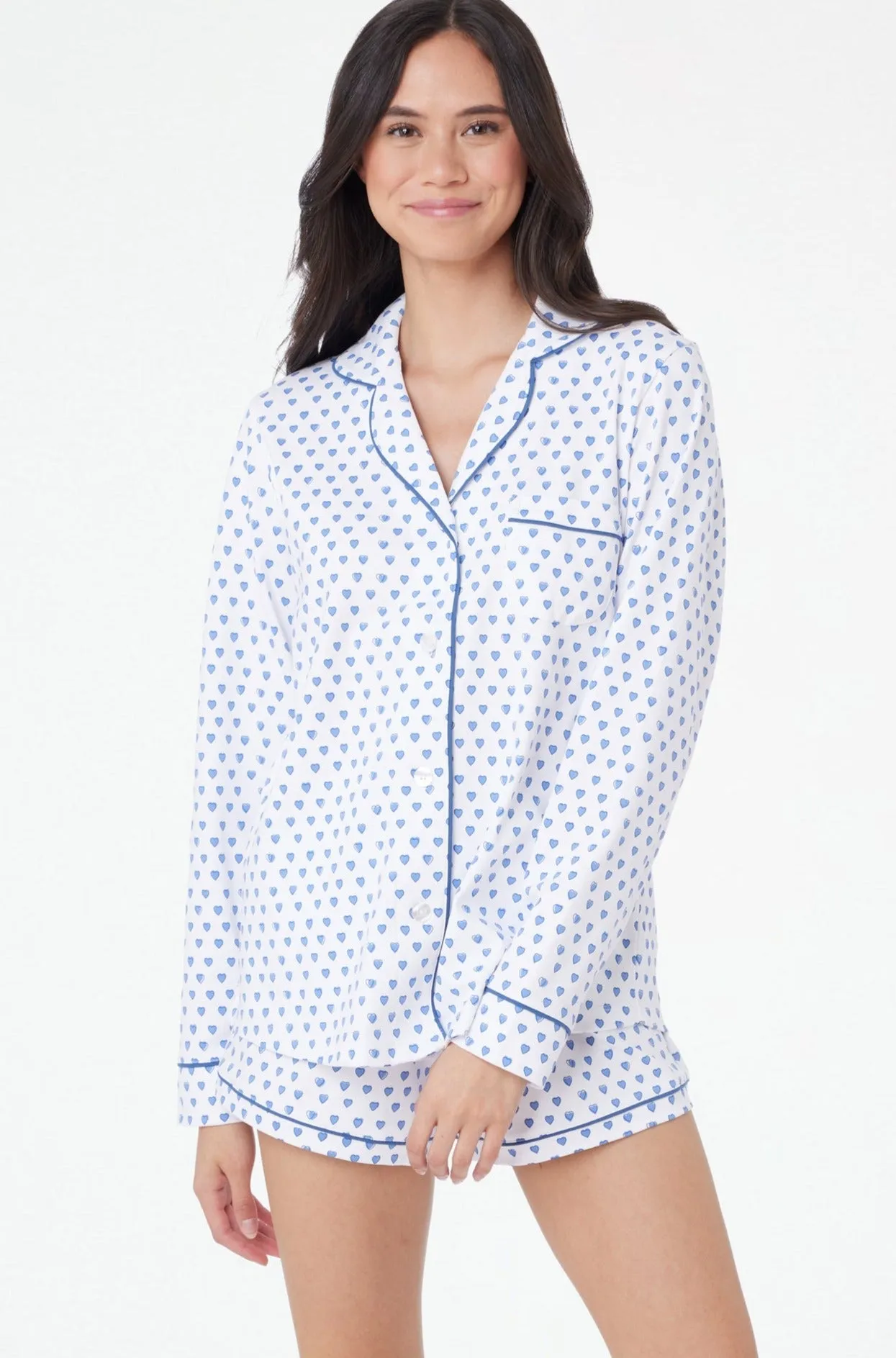 Hearts Paola Polo Pajamas sold by Roller Rabbit