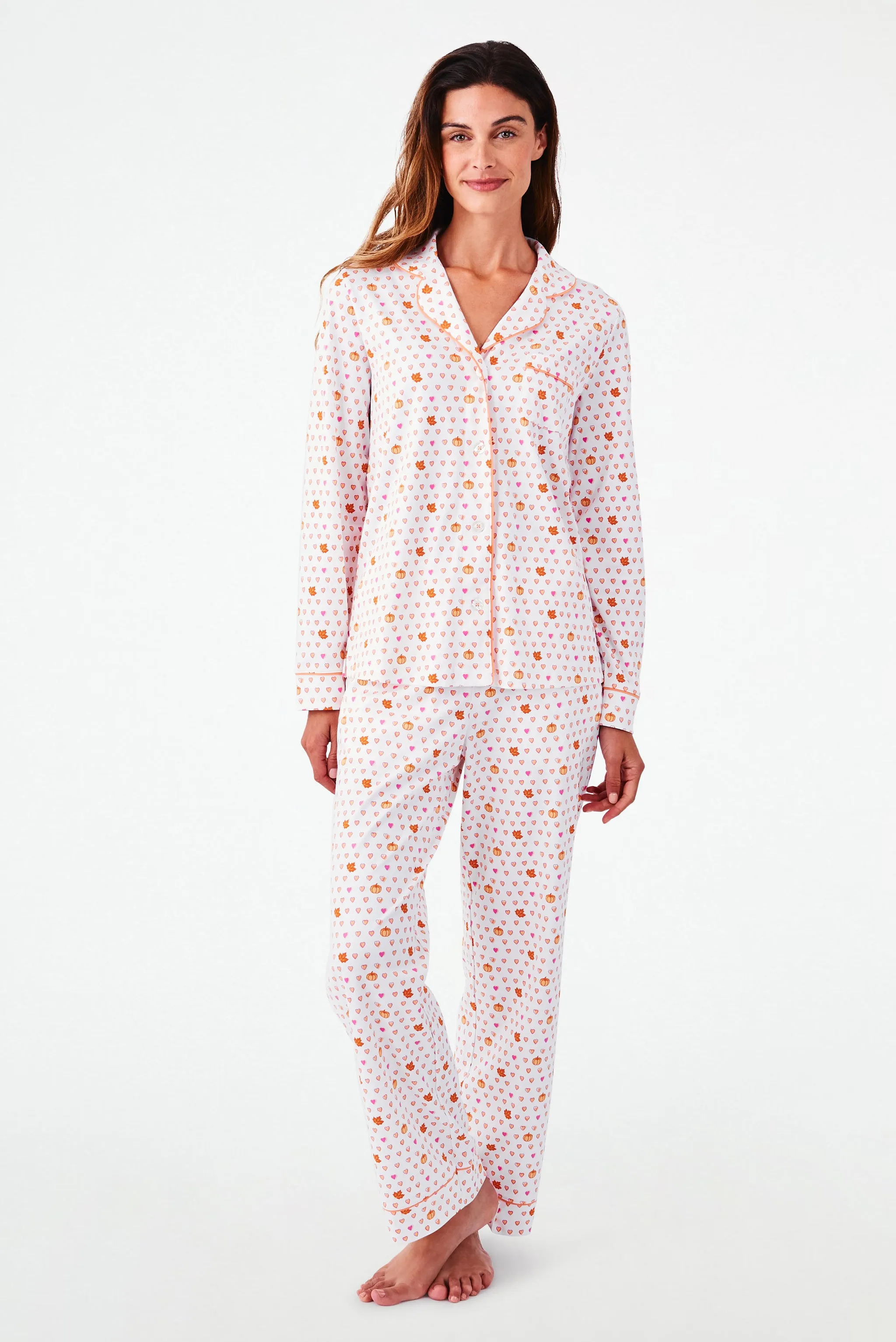 Autumn Hearts Long Sleeve Polo Pajamas sold by Roller Rabbit product image thumbnail 3