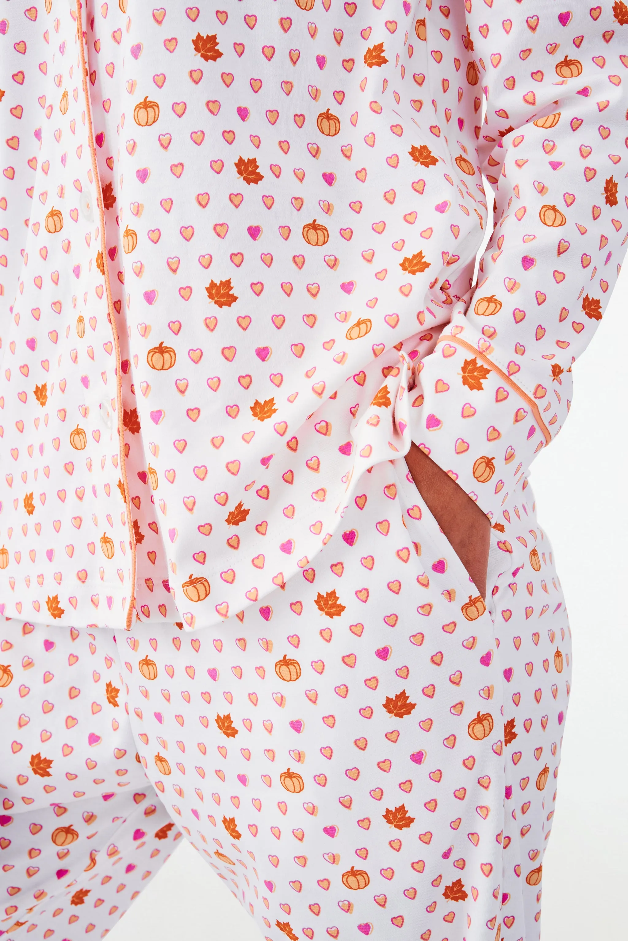 Autumn Hearts Long Sleeve Polo Pajamas sold by Roller Rabbit product image thumbnail 2