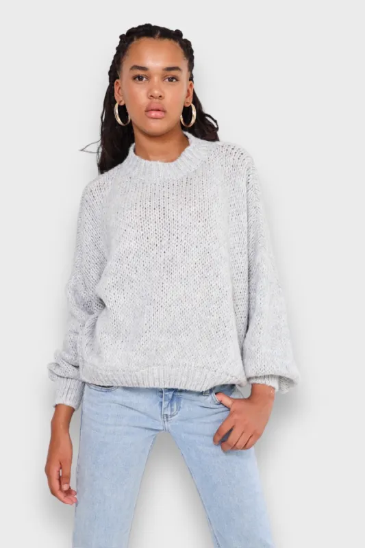 "Keep me warm" sweater grey sold by Meet Me There