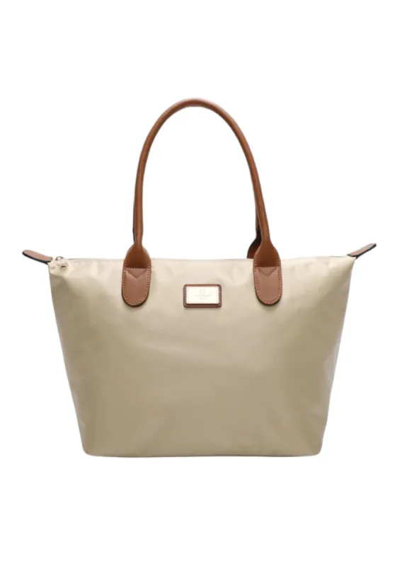 "School" bag beige sold by Meet Me There