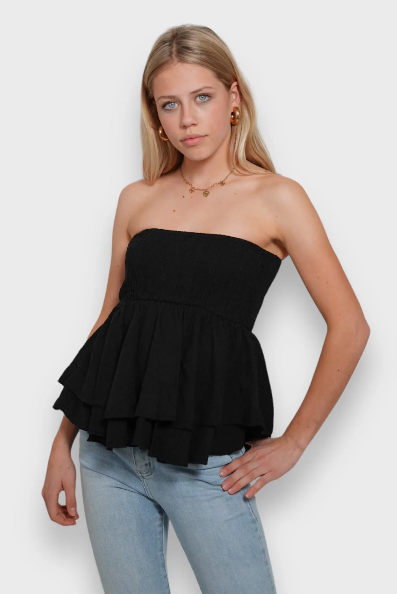 "Eve" top black sold by Meet Me There