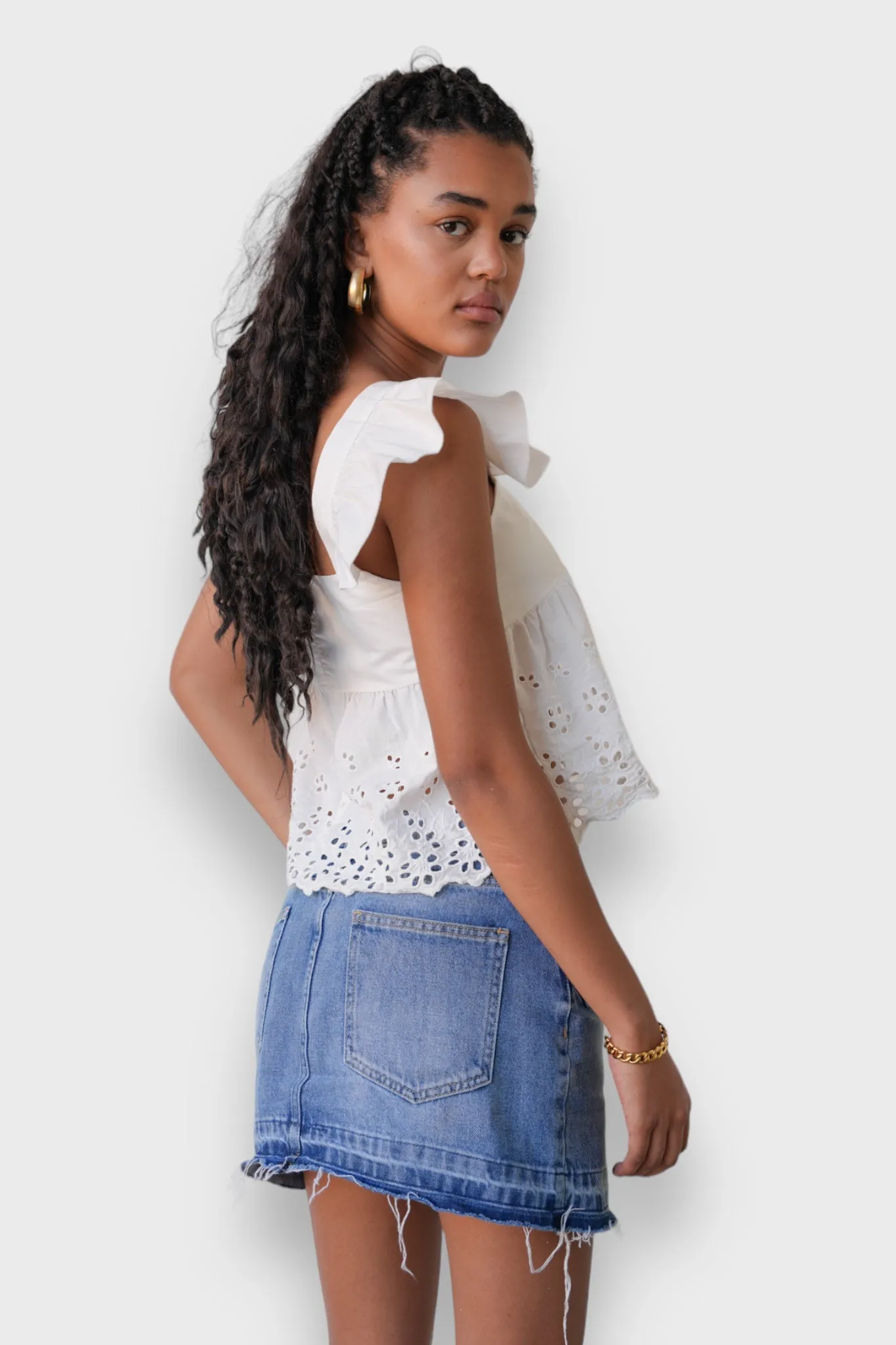 "Lily" top white sold by Meet Me There product image thumbnail 3