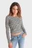 "Muse" top striped black sold by Meet Me There