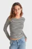 "Muse" top striped black sold by Meet Me There