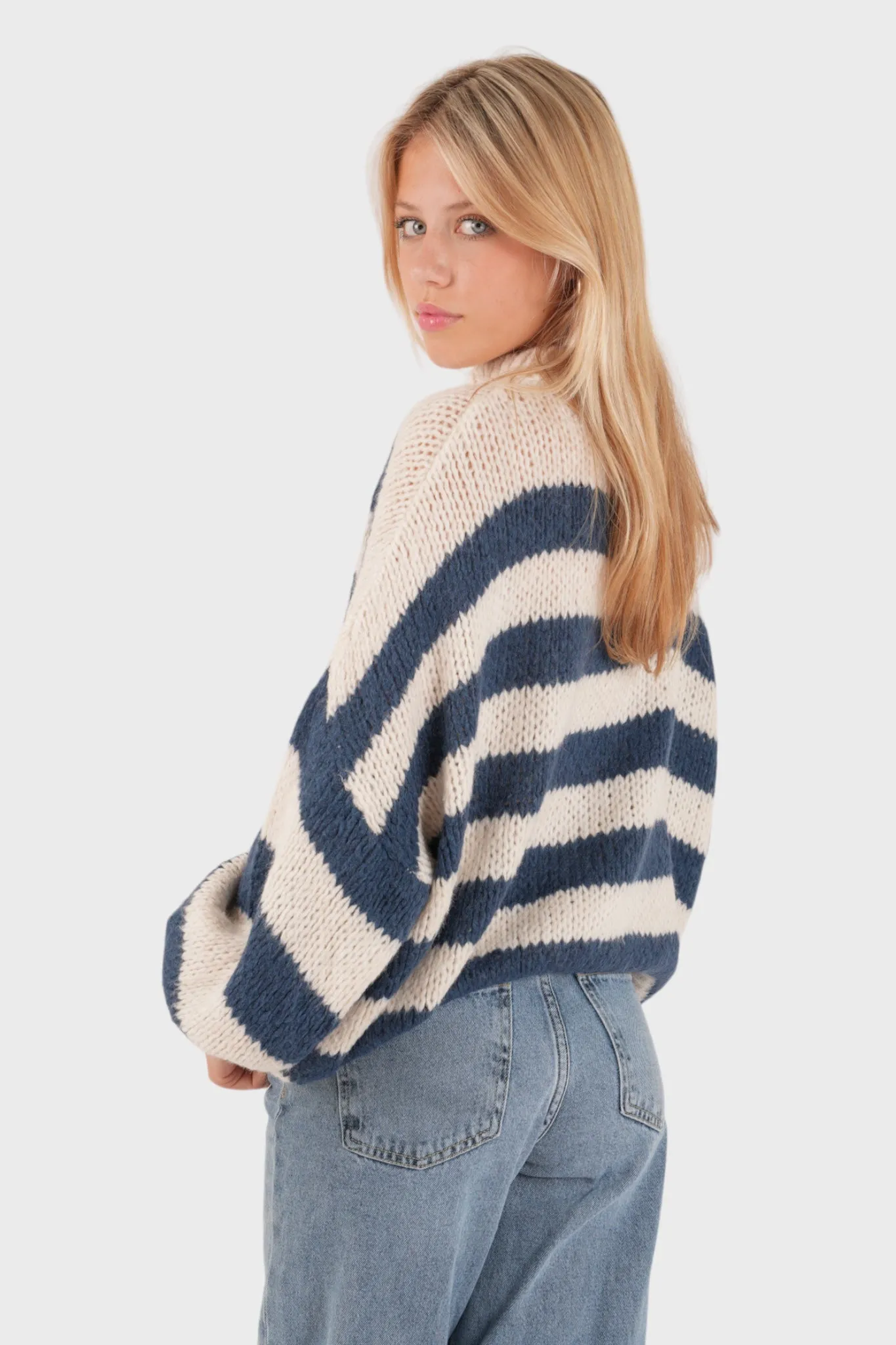 "Striped" sweater navy sold by Meet Me There product image thumbnail 3