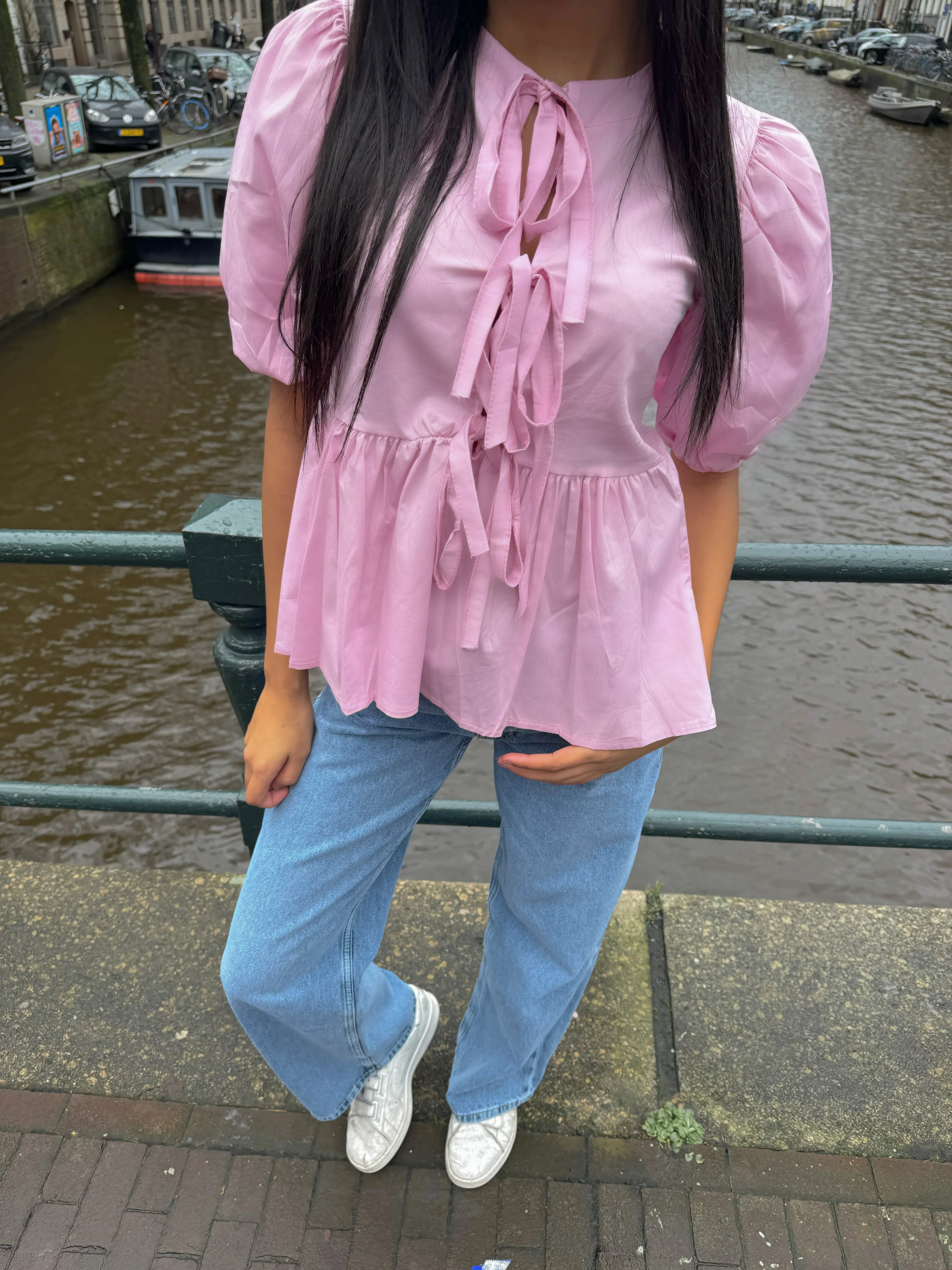 "Lovely" blouse pink sold by Meet Me There product image thumbnail 4