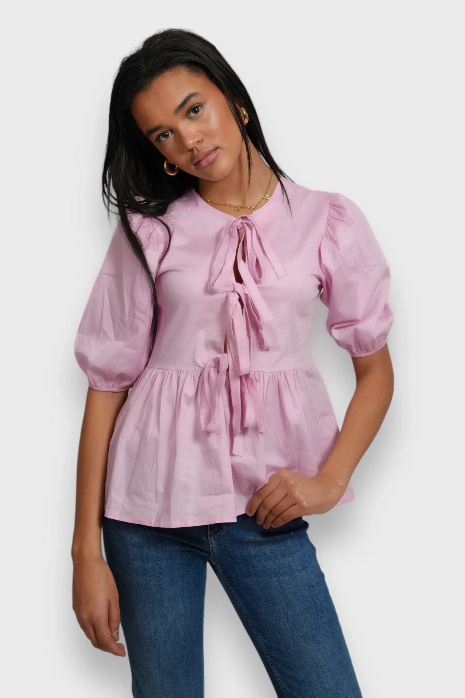 "Lovely" blouse pink sold by Meet Me There product image thumbnail 2