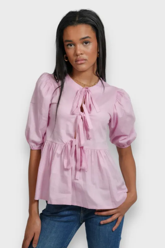 "Lovely" blouse pink sold by Meet Me There
