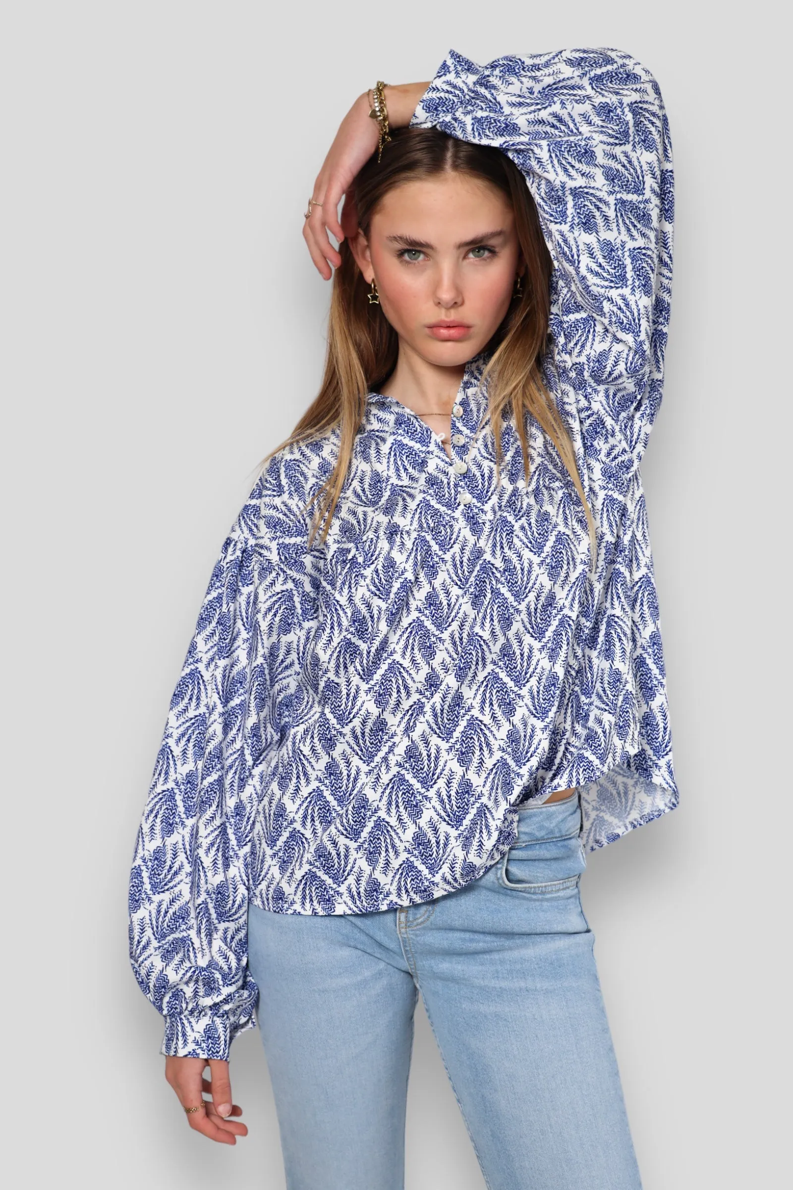 "Mykonos" blouse blue sold by Meet Me There product image thumbnail 2