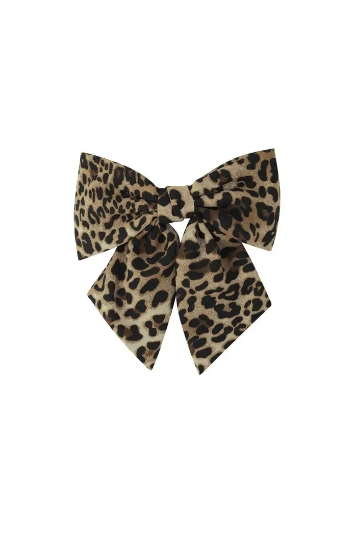 "Leopard" hairbow sold by Meet Me There