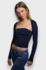 "Loua" top navy sold by Meet Me There