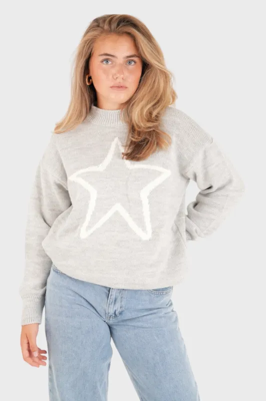 "Stargaze" sweater grey sold by Meet Me There