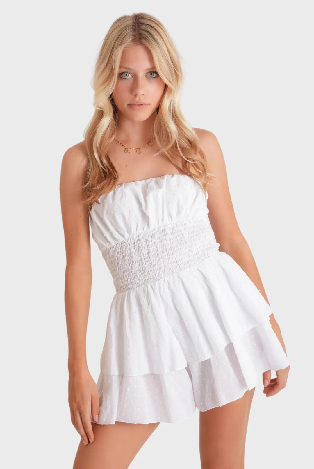"Elle" playsuit white sold by Meet Me There product image thumbnail 2