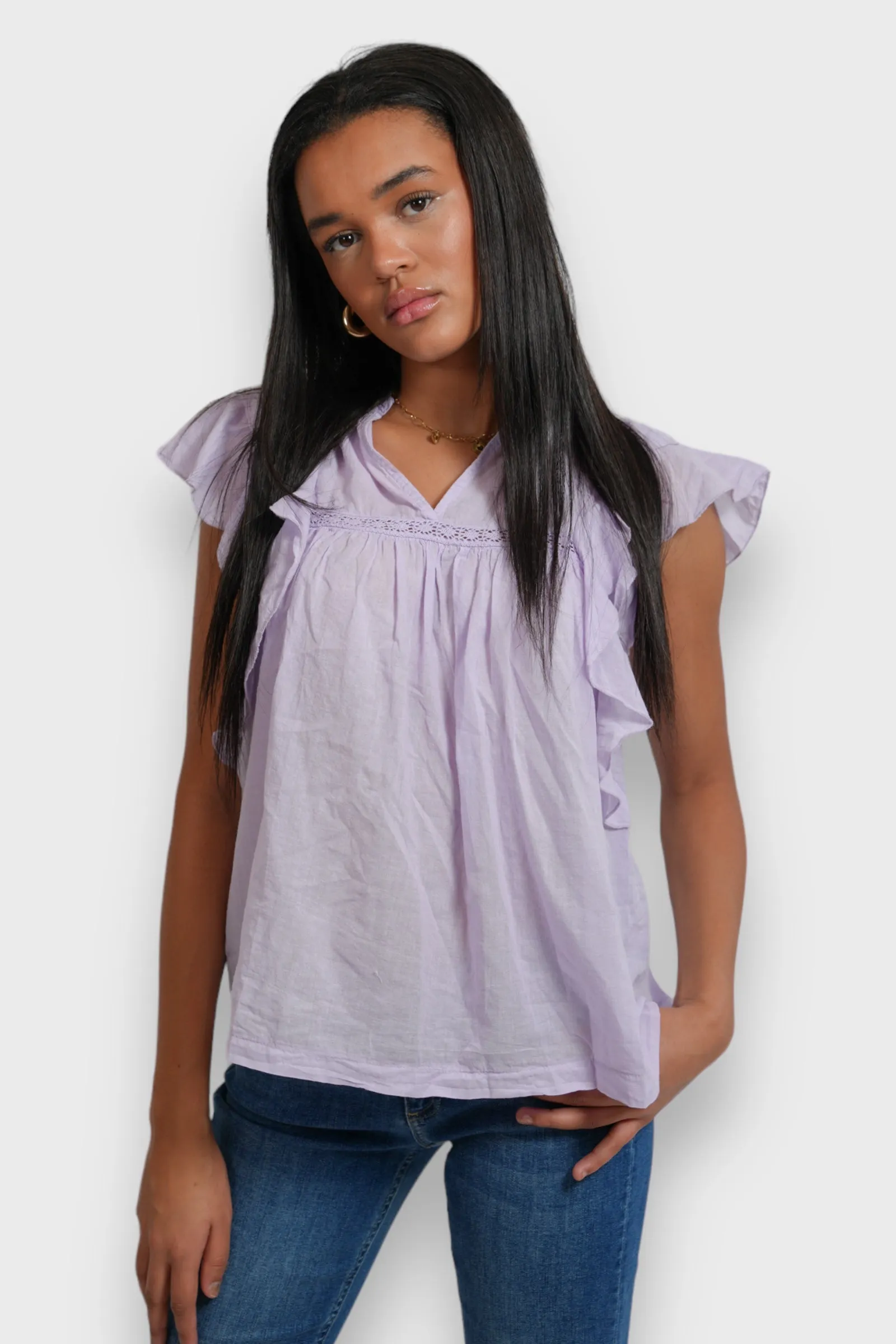 "Flora" blouse lila sold by Meet Me There