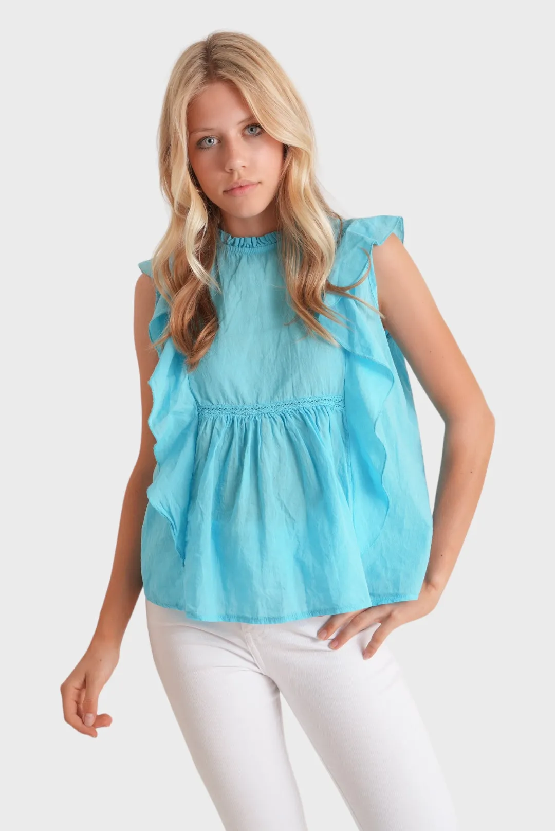 "Stella" blouse blue sold by Meet Me There