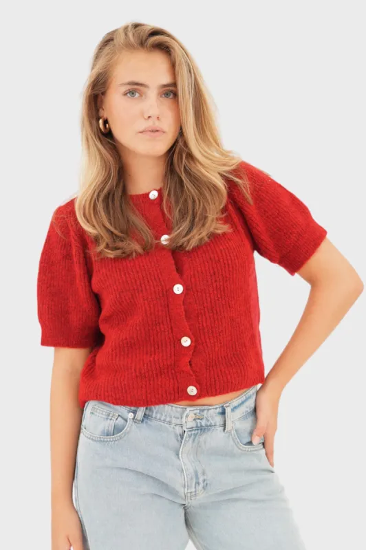 "Mila" sweater red sold by Meet Me There