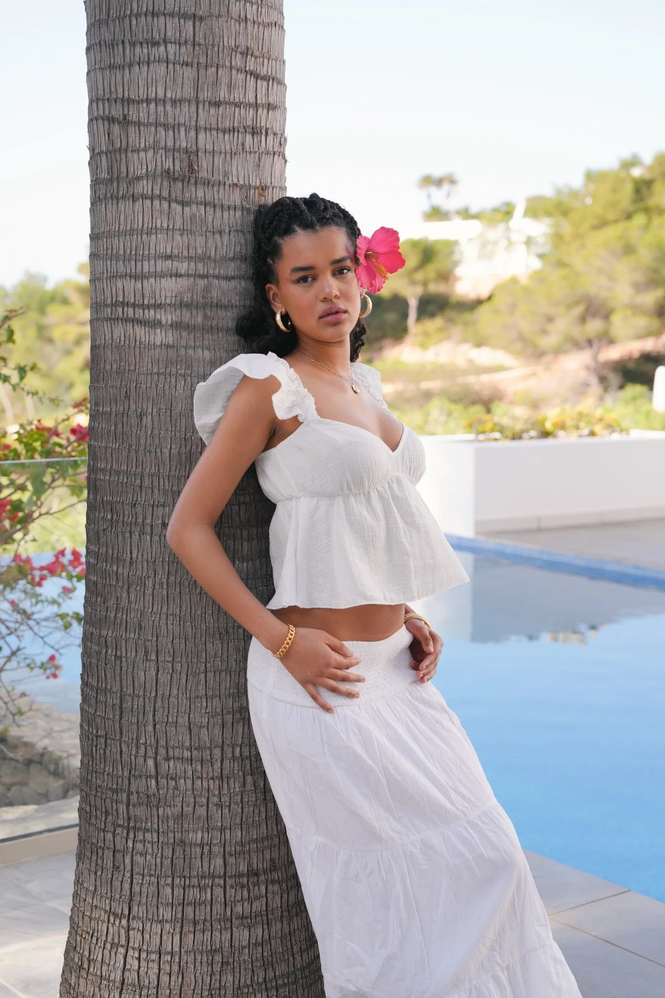 "Maxi" skirt white sold by Meet Me There product image thumbnail 3