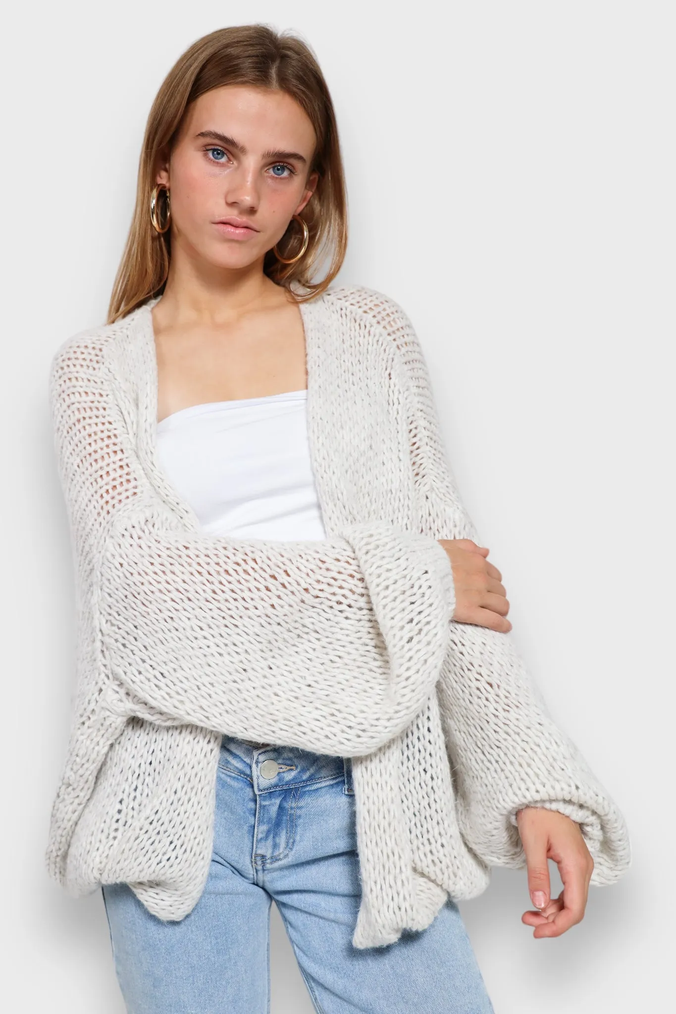 "Keep me warm" vest light grey sold by Meet Me There product image thumbnail 2