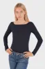 "Joy" top navy sold by Meet Me There