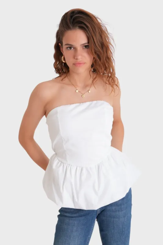 "Bliss" top white sold by Meet Me There