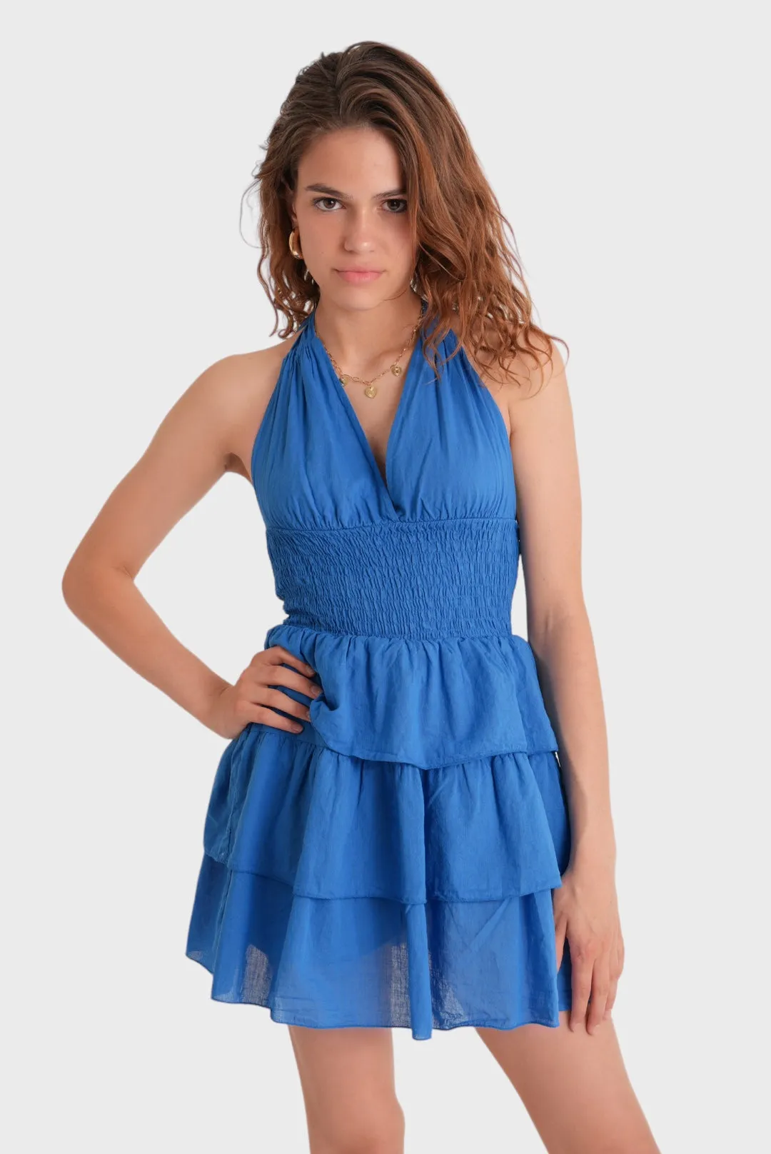 "Sofia" dress blue sold by Meet Me There product image thumbnail 3