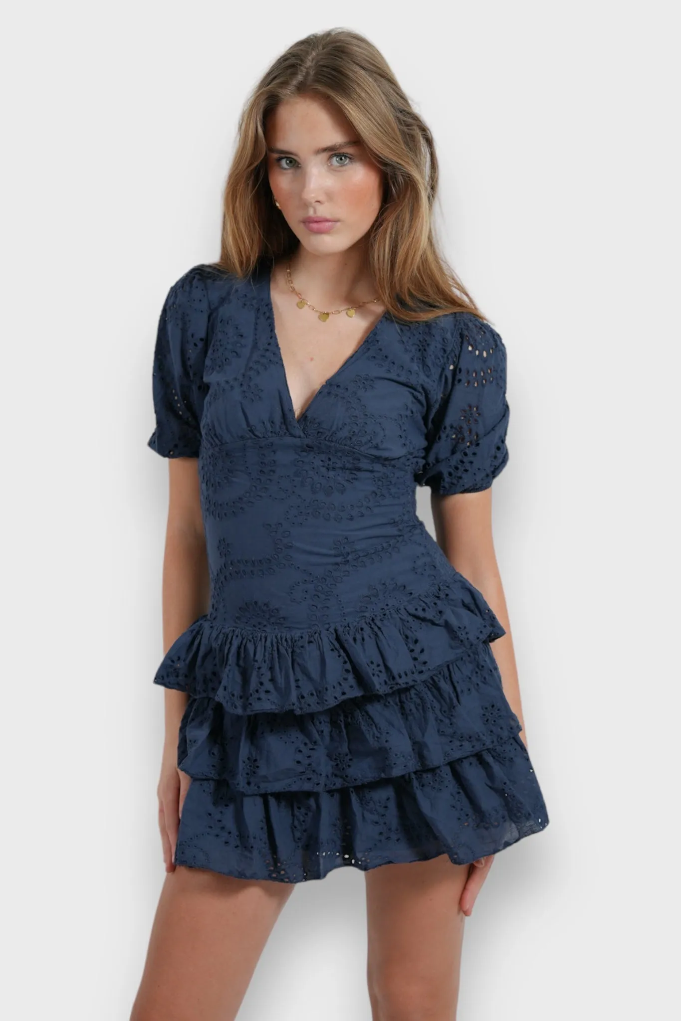 "Blossom" dress navy sold by Meet Me There
