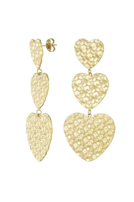 "Triple heart" earrings sold by Meet Me There