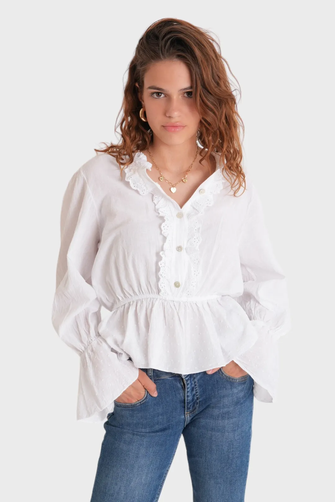 "Dream" blouse white sold by Meet Me There
