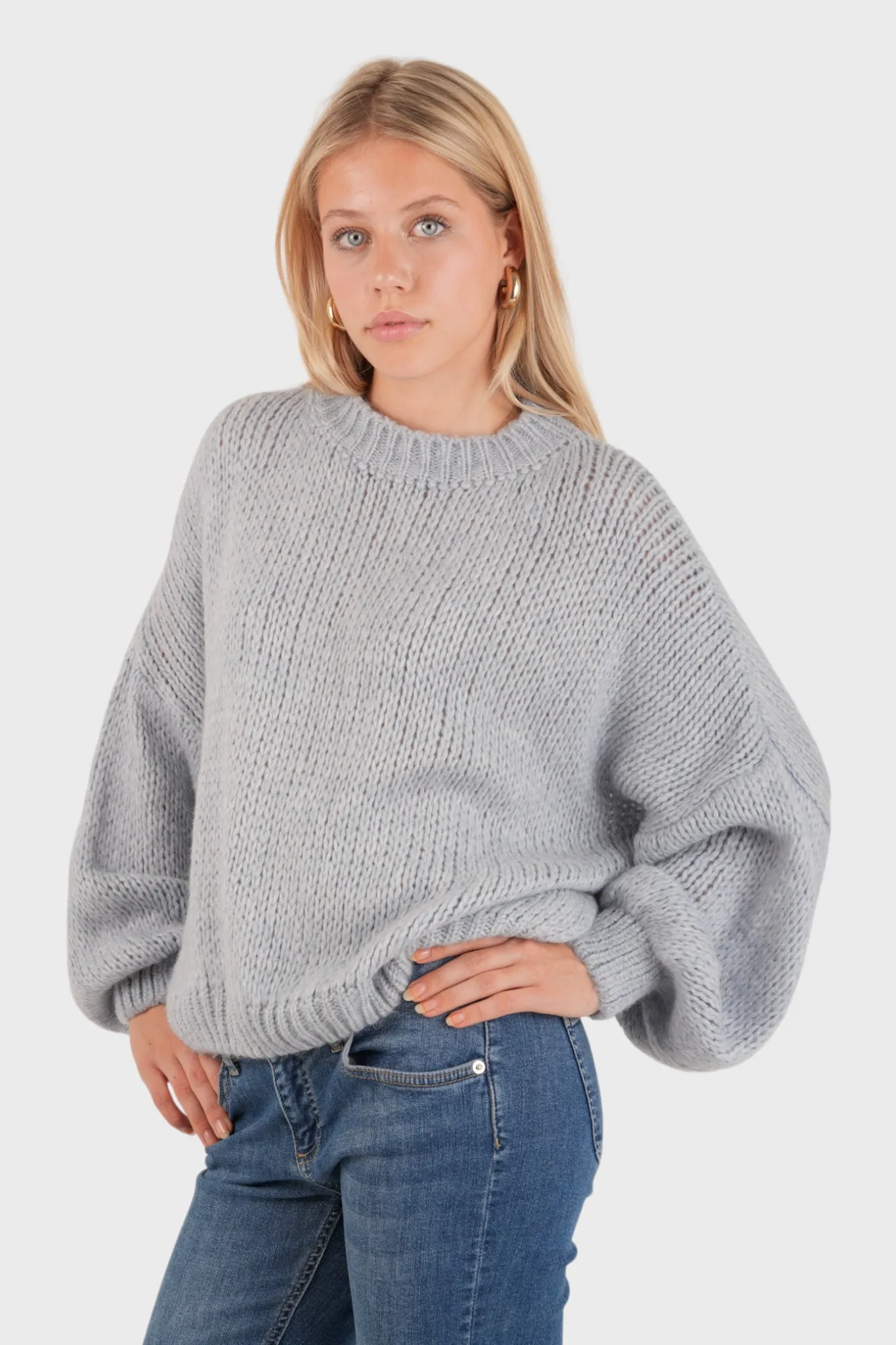 "Keep me warm" sweater light blue sold by Meet Me There product image thumbnail 2