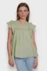 "Flora" blouse sage green sold by Meet Me There