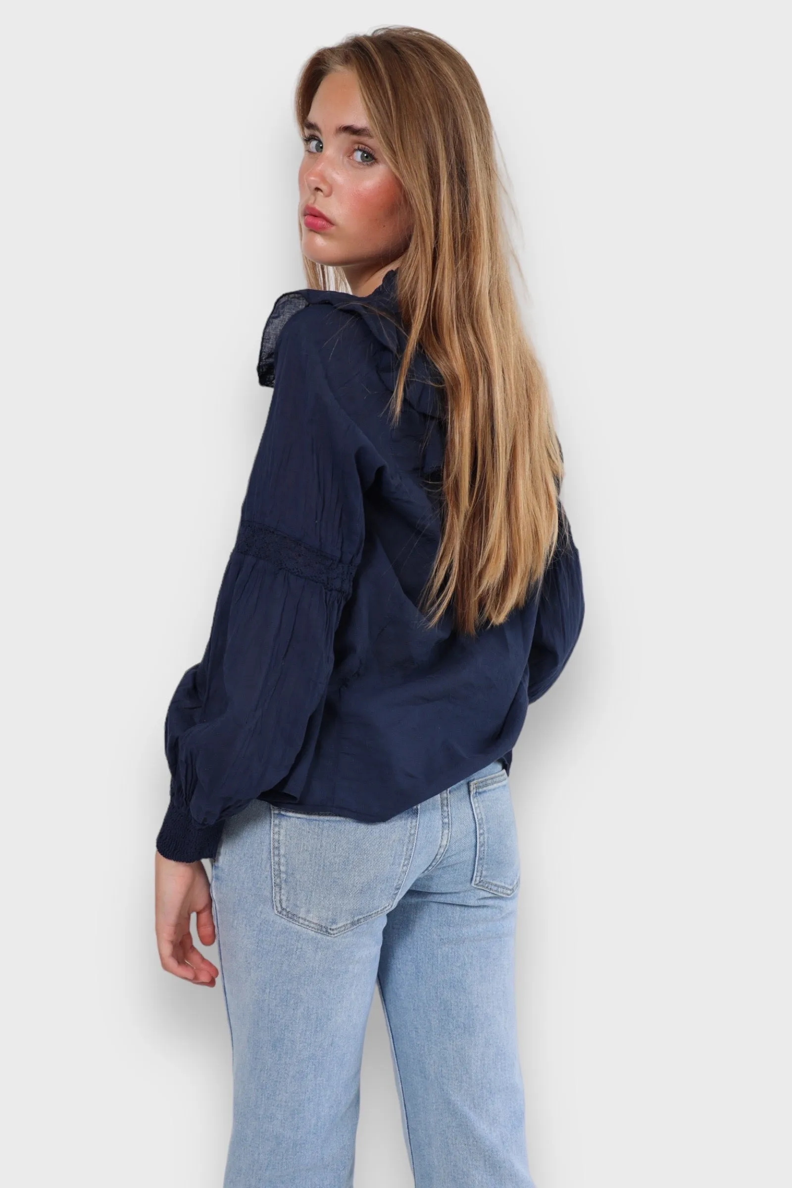"Glory" blouse navy sold by Meet Me There product image thumbnail 2