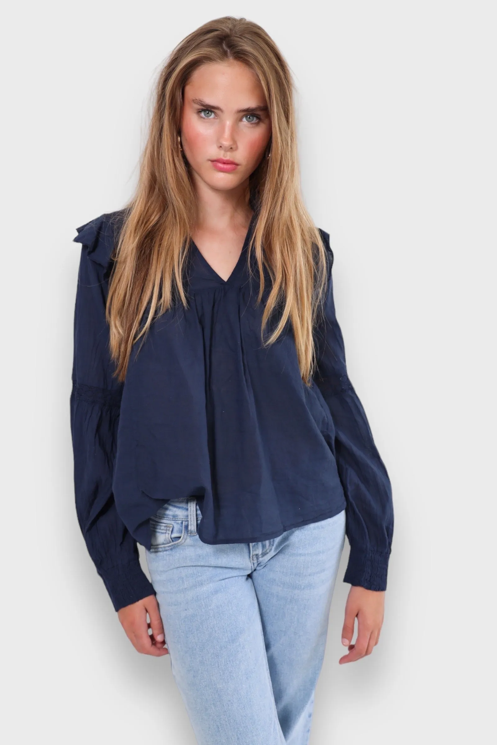 "Glory" blouse navy sold by Meet Me There product image thumbnail 3