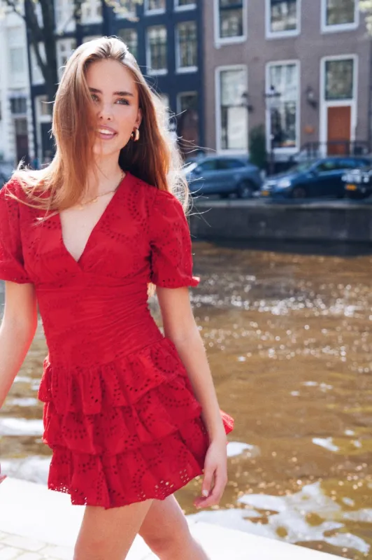 "Blossom" dress red sold by Meet Me There