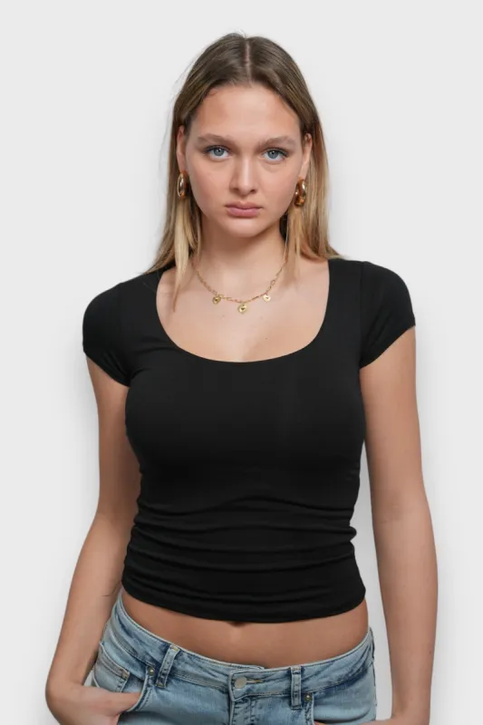 "Lola" top black sold by Meet Me There