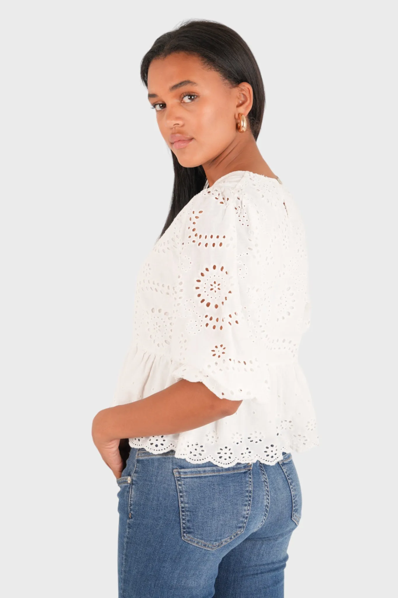 "Dazzle" blouse white sold by Meet Me There product image thumbnail 3