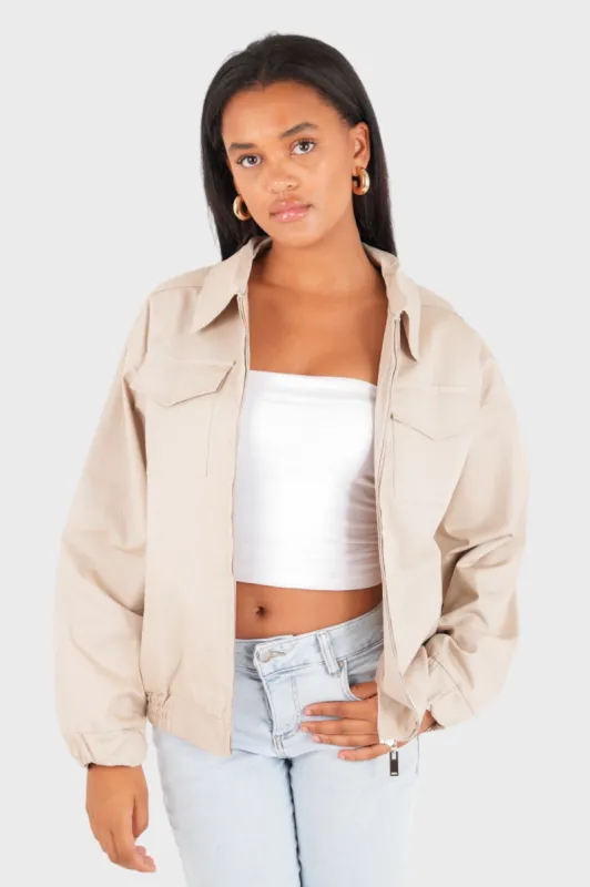 "Emma" jacket beige sold by Meet Me There