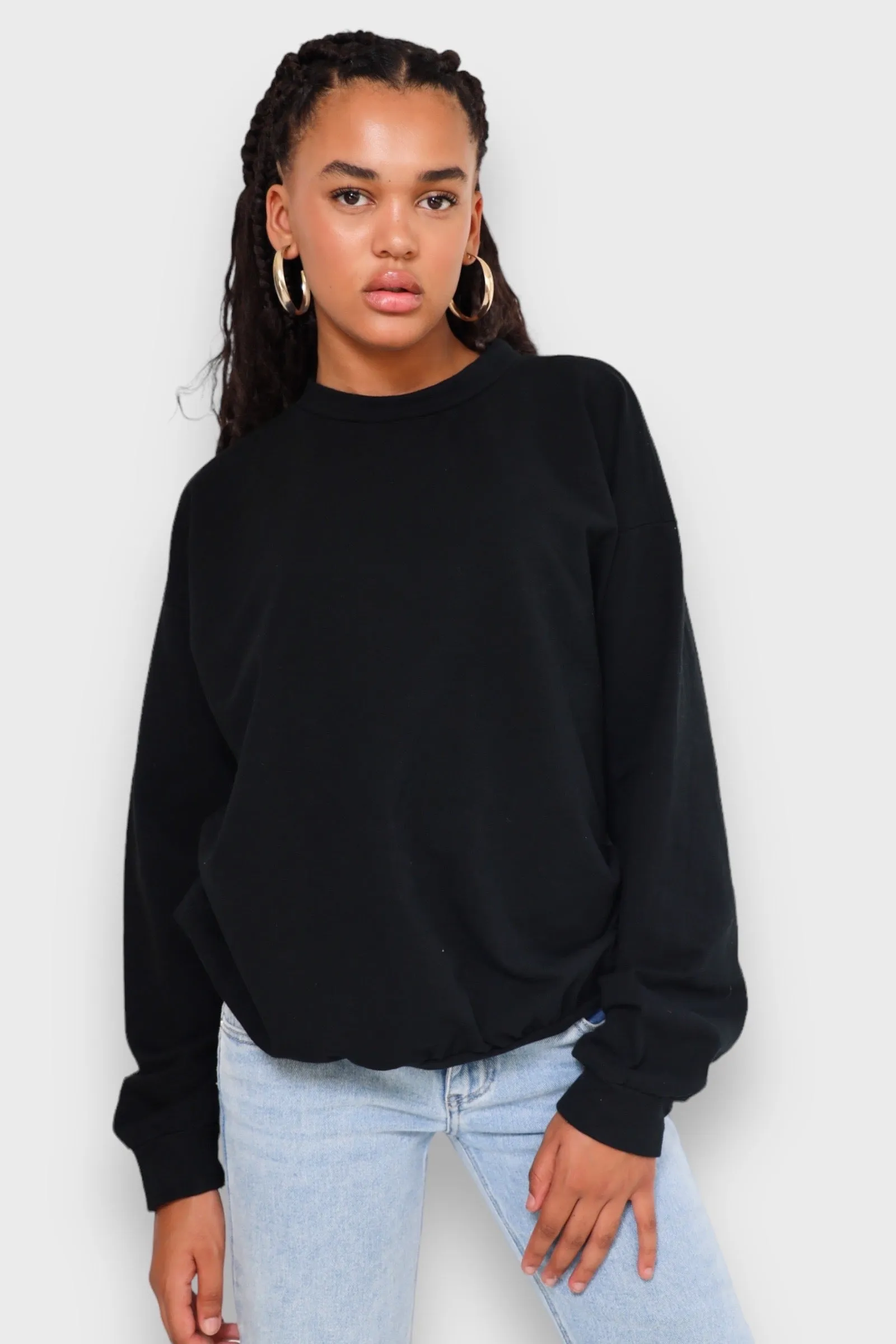 "Lounge" sweater black sold by Meet Me There