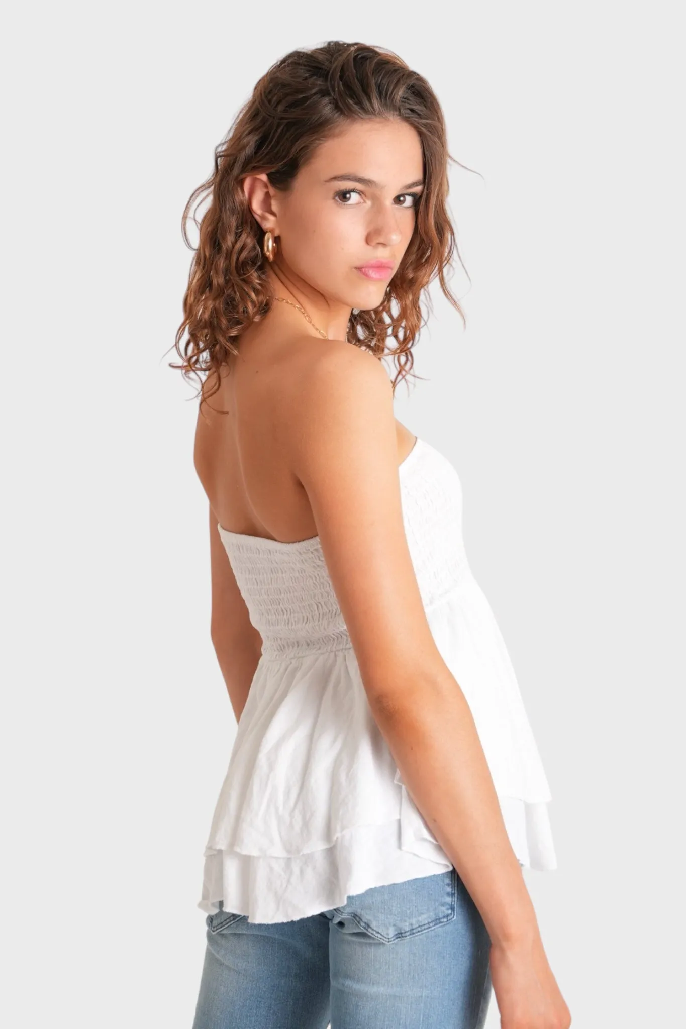 “Eve" top white sold by Meet Me There product image thumbnail 3