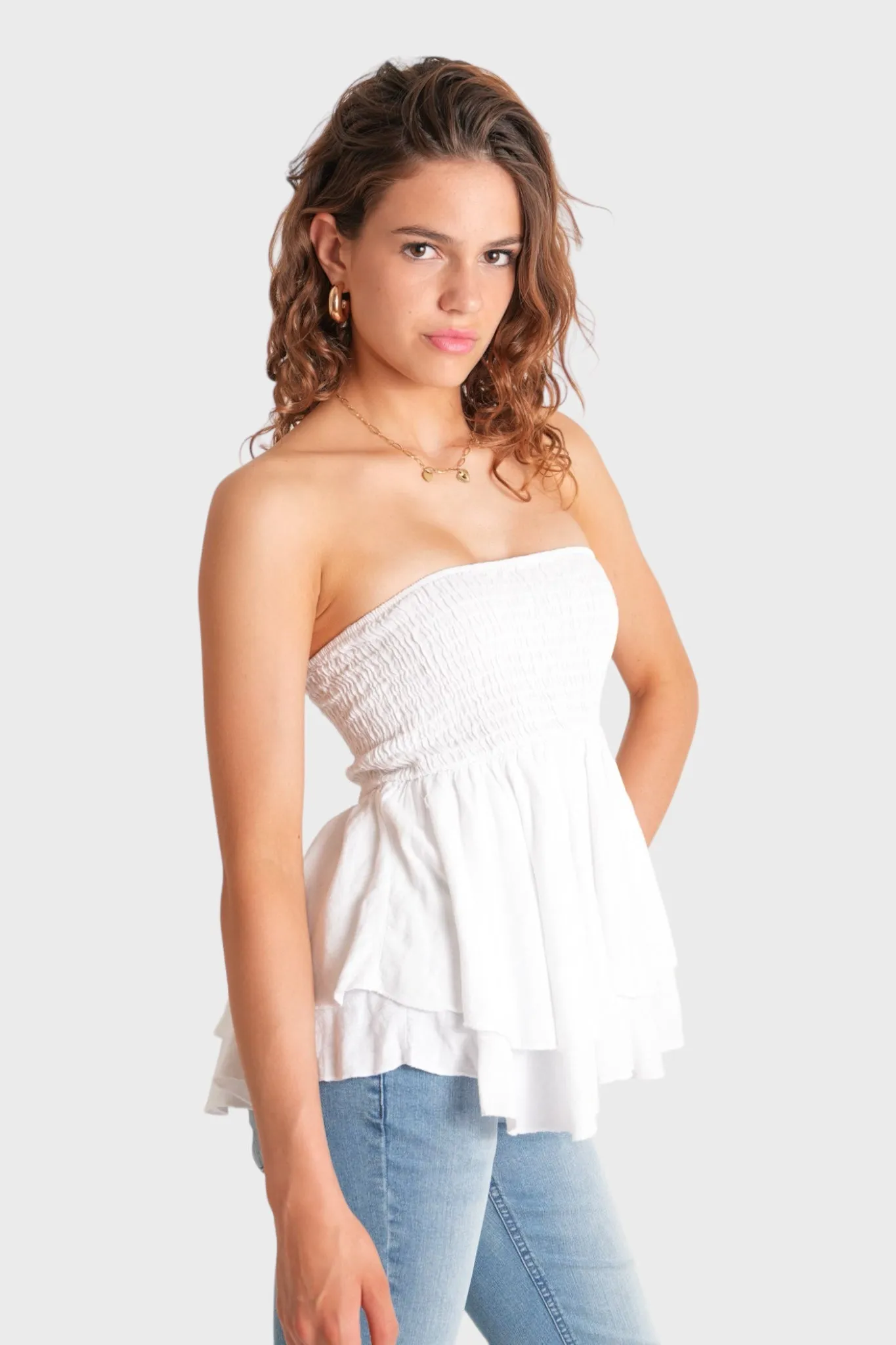 “Eve" top white sold by Meet Me There product image thumbnail 2