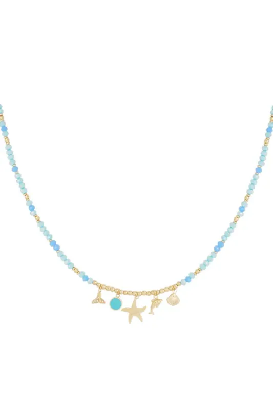 "Summer love" necklace blue sold by Meet Me There