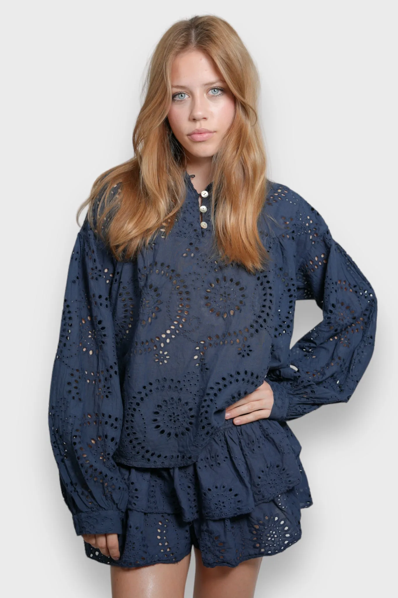 "Summertime" blouse navy sold by Meet Me There