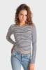 "Muse" top striped navy sold by Meet Me There