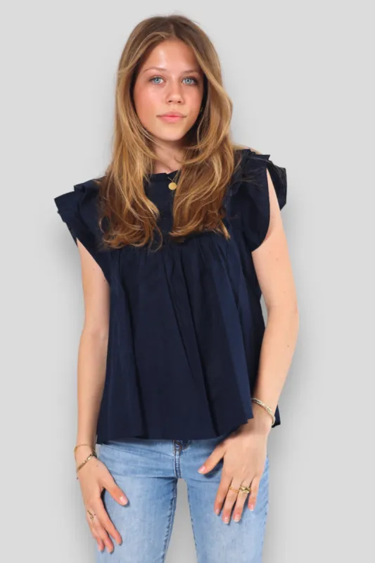 "Dreamy blouse" navy made by Meet Me There