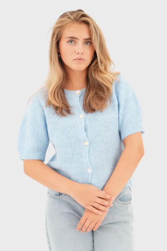 "Mila" sweater light blue sold by Meet Me There