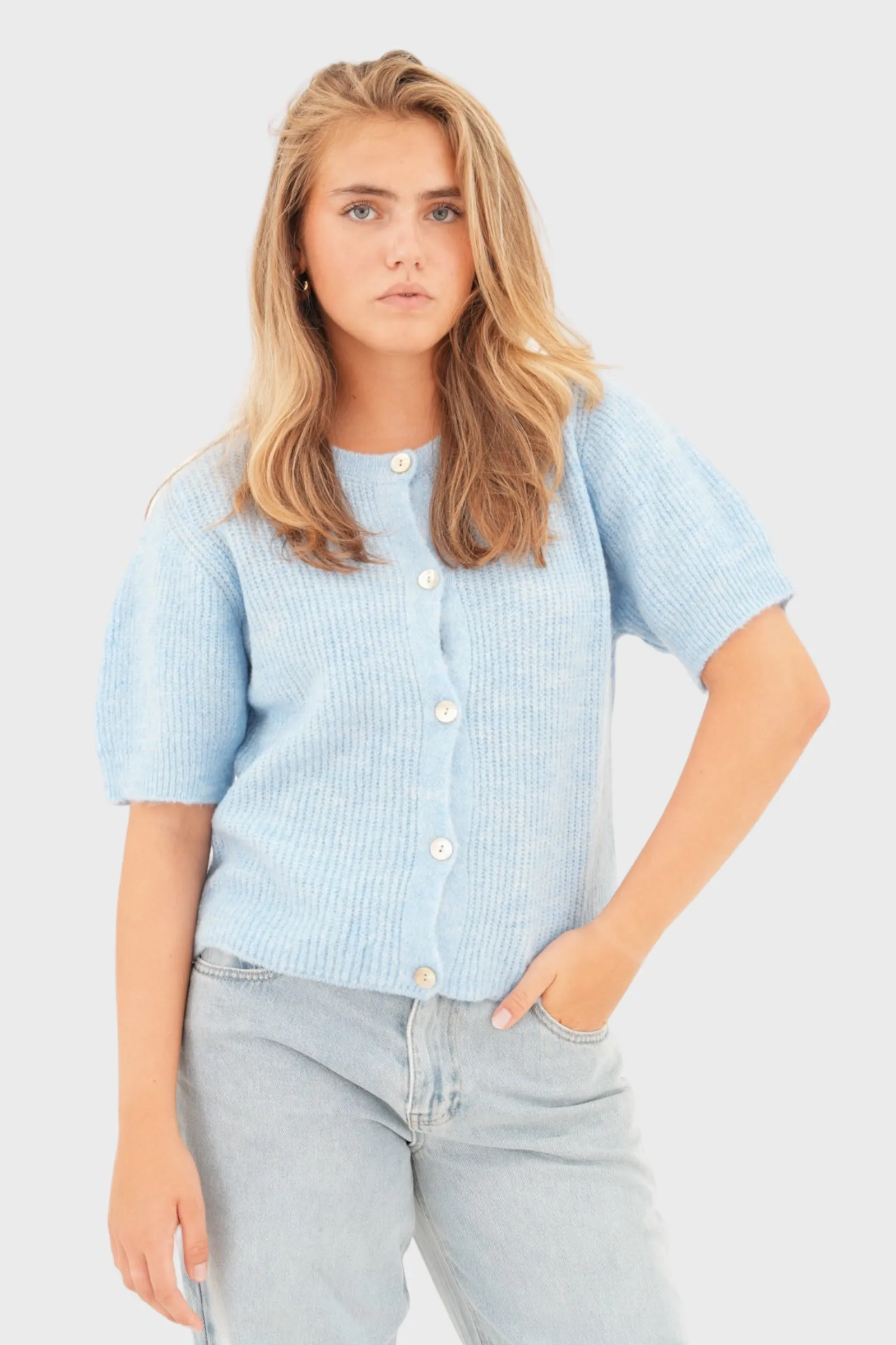 "Mila" sweater light blue sold by Meet Me There product image thumbnail 3