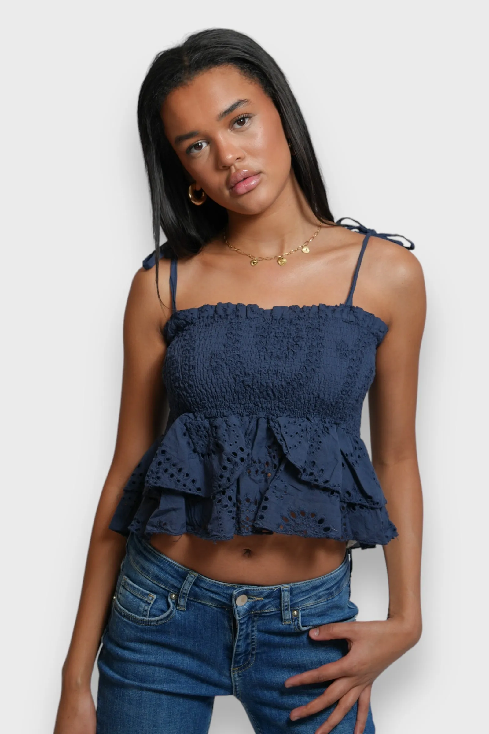 "Poppy" top navy sold by Meet Me There product image thumbnail 2