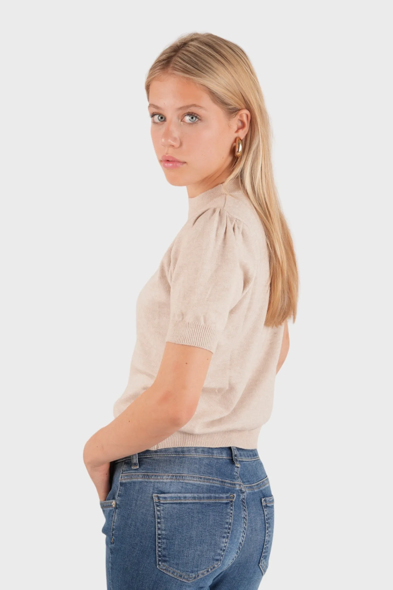 "Classy top" beige sold by Meet Me There product image thumbnail 3