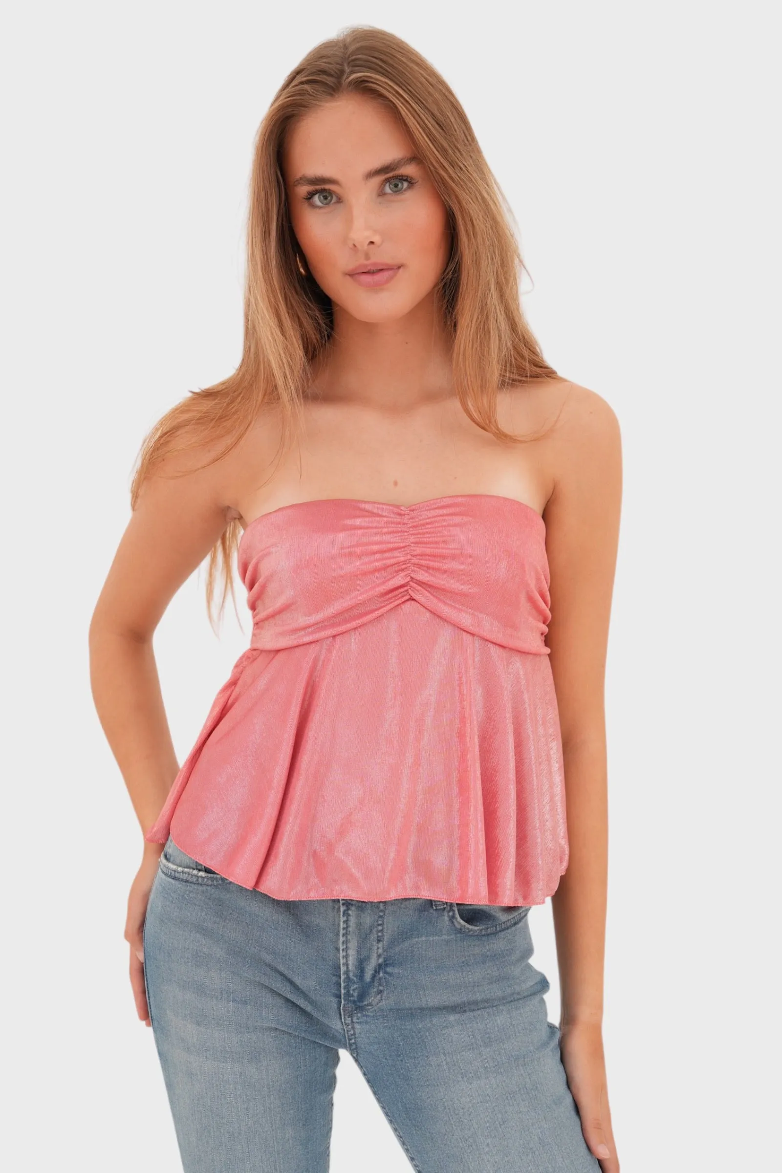 "Glowy" top pink sold by Meet Me There